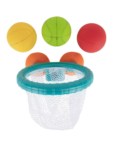 Juego de Baño Edushape Canasta de Baloncesto con 3 Pelotas