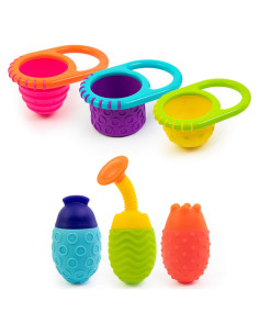 Conjunto de Tazas Flexibles Sassy y EZ Squeezies 6 piezas