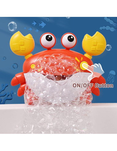Cangrejo Hacedor de Burbujas Deejoy con Música para Baño