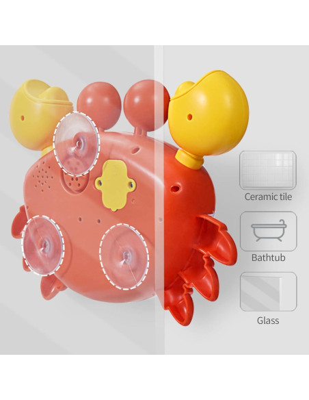 Cangrejo Hacedor de Burbujas Deejoy con Música para Baño