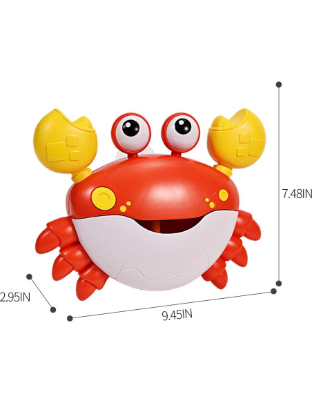 Cangrejo Hacedor de Burbujas Deejoy con Música para Baño