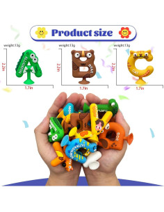 26 Juguetes de Baño ONKULL para Aprender Letras 3-12 Años 2