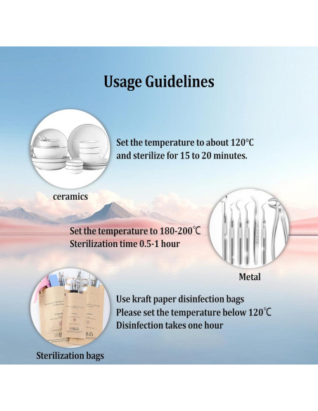 Esterilizador de Calor Seco Henlivy 8L 220C con Temporizador