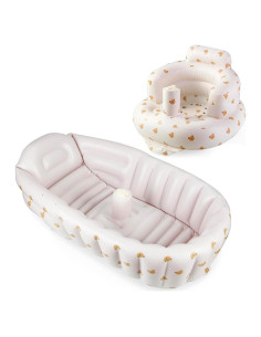 Set Bañera Inflable y Asiento Bebés PandaEar 2 en 1