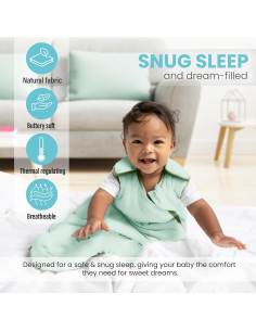 Saco de dormir unisex 1.0 TOG Bambú 6-18 meses con cremallera 2