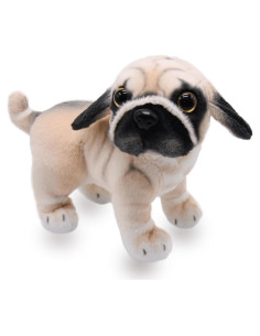 Peluche Pug Realista YONLIT 23 cm Juguete para Niños