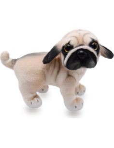 Peluche Pug Realista YONLIT 23 cm Juguete para Niños 2