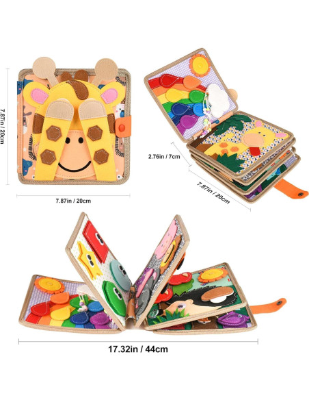 Libro Ocupado Montessori Ciervo - Actividades Silenciosas 3D