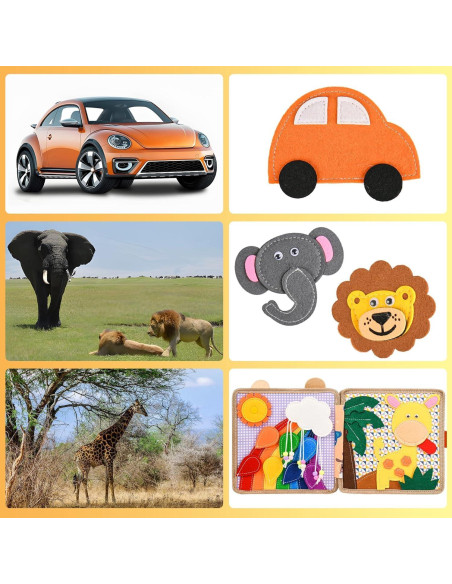 Libro Ocupado Montessori Ciervo - Actividades Silenciosas 3D