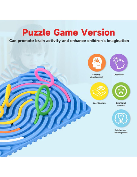 Tablero Sensorial de Silicona Cruleen 18 Cuerdas Azul 17.5x10.9cm