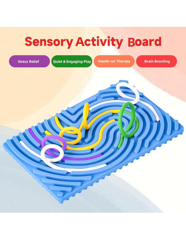 Tablero Sensorial de Silicona Cruleen 18 Cuerdas Azul 17.5x10.9cm