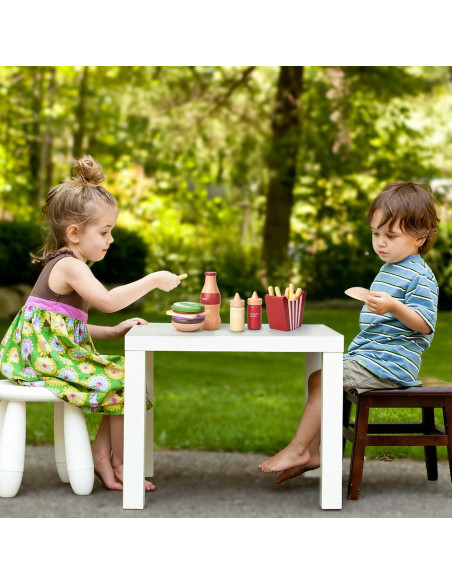 Juego de Comida de Madera Toywoo Set de Hamburguesa 20x10x10cm