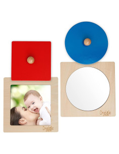 Rompecabezas Montessori Driddle con Espejo y Foto - 6x6 cm
