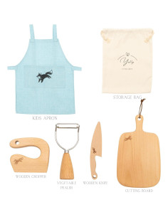 Set de Cocina de Madera para Niños - 6 Piezas Montessori 2