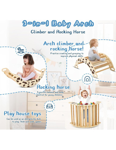 Conjunto de Escalada Pikler Dollate 5 en 1 para Niños