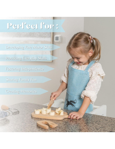 Set de Cocina de Madera para Niños - 6 Piezas Montessori