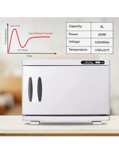 Calentador de Toallas 8L Salon Señor Blanco para Spa y Casa 2
