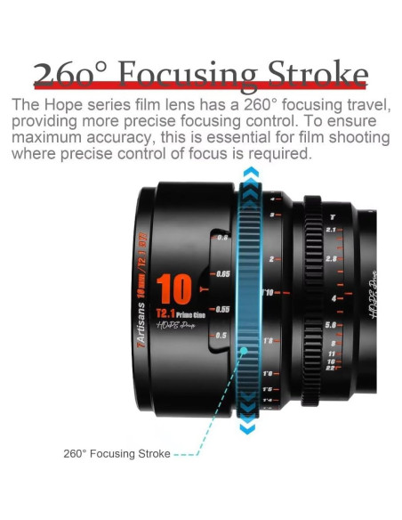 Lente de Cine 7artisans 10mm T2.1 para Sony E - Gran Apertura Lente de Cine 7artisans 10mm T2.1 para Sony E - Gran Apertura