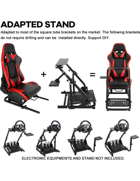Cockpit de Simulador de Carreras Anman Asiento Rojo Ergonómico