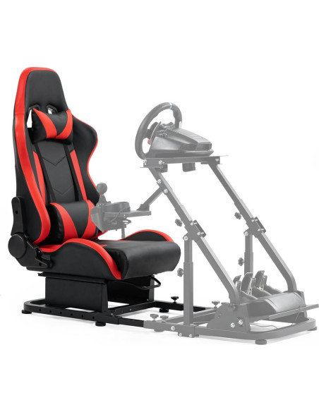 Cockpit de Simulador de Carreras Anman Asiento Rojo Ergonómico