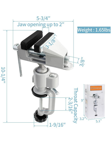 Prensa de Mesa Universal Sutekus 3" (7.62 cm) con Giro 360