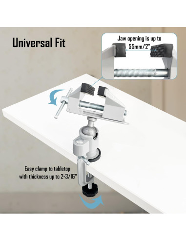 Prensa de Mesa Universal Sutekus 3" (7.62 cm) con Giro 360