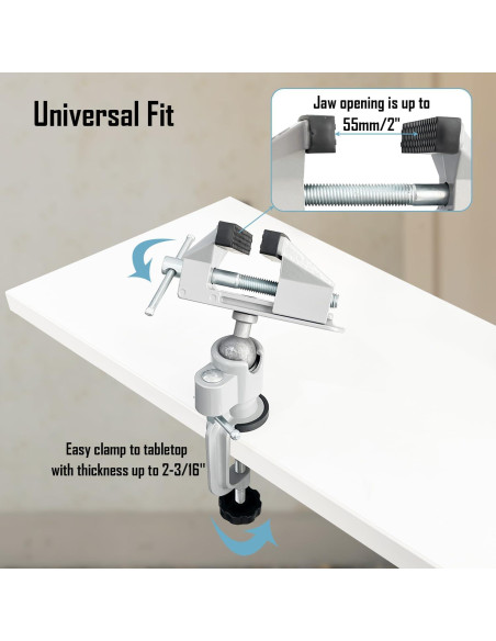Prensa de Mesa Universal Sutekus 3" (7.62 cm) con Giro 360