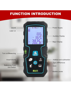 Medidor Láser KEEPEXE LMT-01 50.29m Pantalla LCD Retroiluminada 2