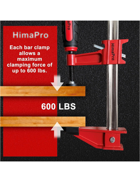 Juego de Abrazaderas F HimaPro 24" Acero 600 kg 2 Pzas