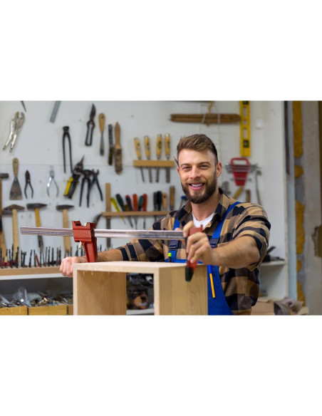 Juego de Abrazaderas F HimaPro 24" Acero 600 kg 2 Pzas