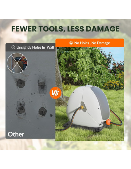 Carrete de Manguera Retráctil Giraffe Tools 39.62m 1/2"