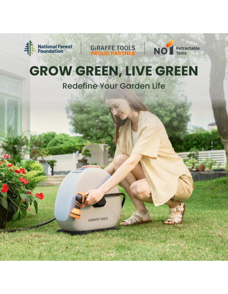 Carrete de Manguera Retráctil Giraffe Tools 39.62m 1/2"