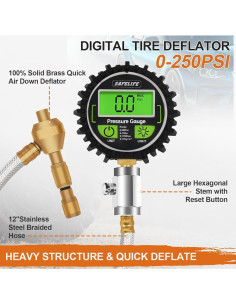 Desinflador Digital de Neumáticos SAFELIFE 4x4 250 PSI 2