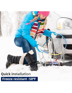 Cadenas de Nieve OPSOOPI HKN120 12mm para Autos y SUVs 2