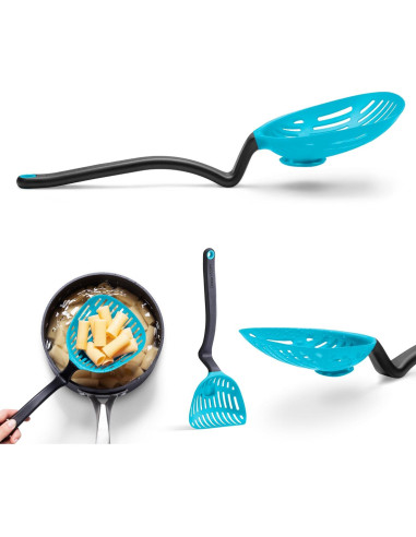 Cuchara Coladora 2-en-1 Dreamfarm Big Lestrain 33 cm Azul