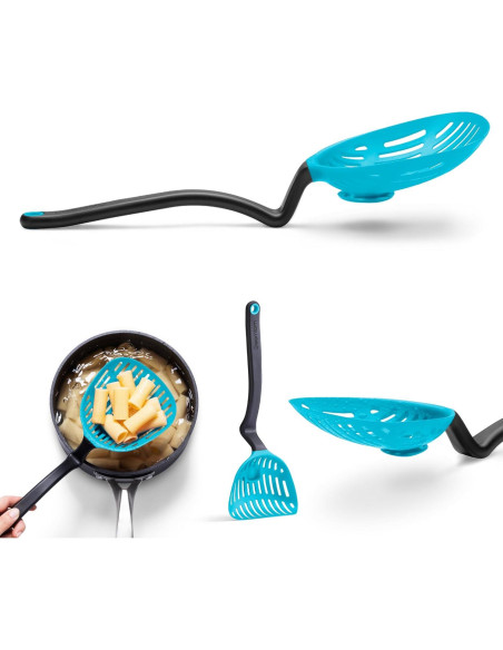 Cuchara Coladora 2-en-1 Dreamfarm Big Lestrain 33 cm Azul