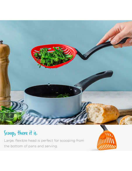 Cuchara Coladora 2-en-1 Dreamfarm Big Lestrain 33 cm Azul