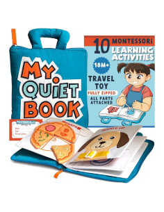 Libro Silencioso Montessori Tavva Toys - Juguete de Viaje Azul