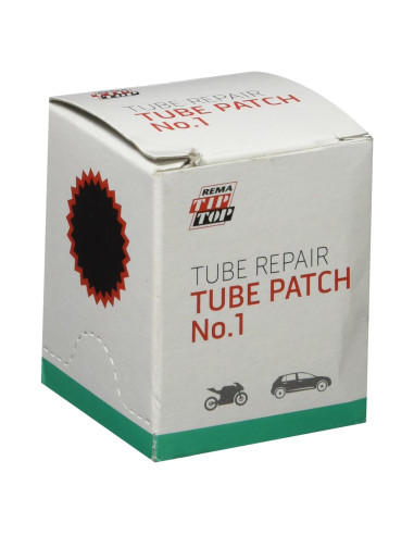 Caja de 30 parches redondos TipTop para reparación de bicicletas