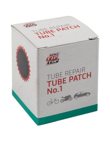 Caja de 30 parches redondos TipTop para reparación de bicicletas