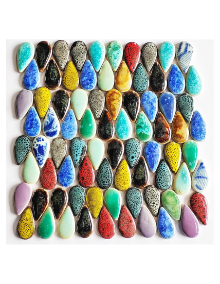 200g Azulejos de Cerámica Ricytnig Mosaico Gota 18x28mm