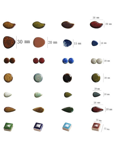 200g Azulejos de Cerámica Ricytnig Mosaico Gota 18x28mm