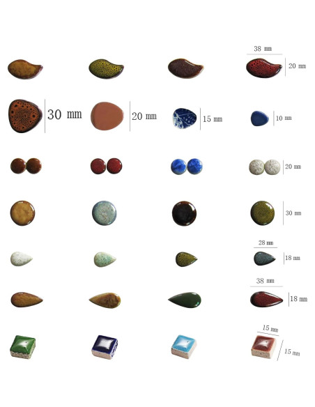 200g Azulejos de Cerámica Ricytnig Mosaico Gota 18x28mm