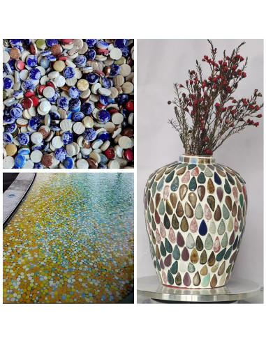 200g Azulejos de Cerámica Ricytnig Mosaico Gota 18x28mm