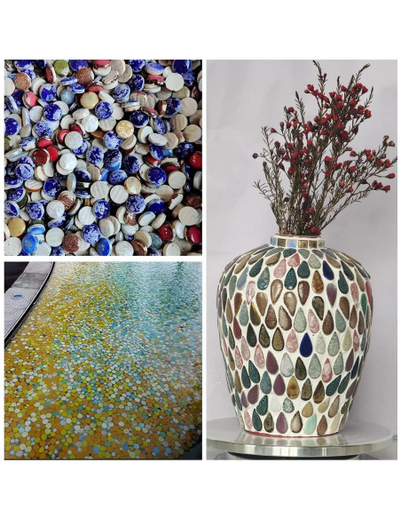 200g Azulejos de Cerámica Ricytnig Mosaico Gota 18x28mm