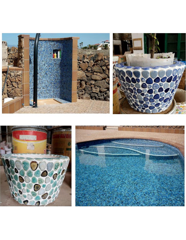 200g Azulejos de Cerámica Ricytnig Mosaico Gota 18x28mm