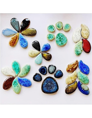 200g Azulejos de Cerámica Ricytnig Mosaico Gota 18x28mm