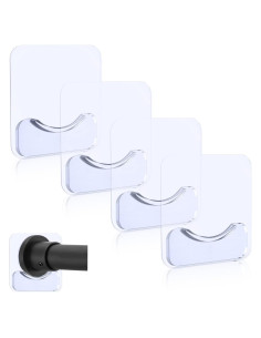 Soporte Adhesivo para Varilla de Cortina de Ducha Prebene - 4 Pcs