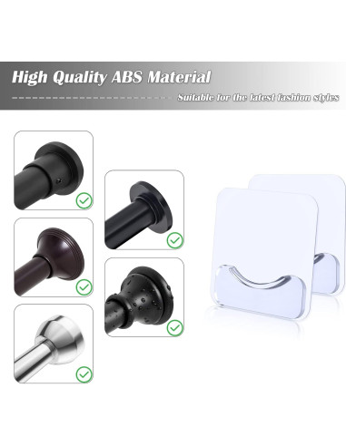 Soporte Adhesivo para Varilla de Cortina de Ducha Prebene - 4 Pcs