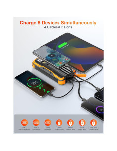 Banco de Energía Solar 40000mAh SOXONO Carga Rápida 20W 2